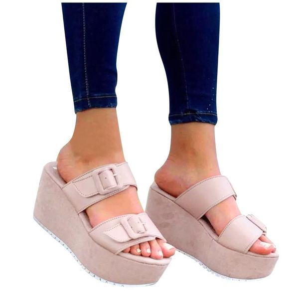cusual wedge sandals platform slippers women summer deco buckle slides ladies shoes open toe flip flops outdoor chaussure femme, Black
cusual wedge sandals platform slippers women summer deco buckle slides ladies shoes open toe flip flops outdoor chaussure femme, Black