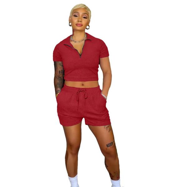 women's tracksuits 2-piece pant set crop woman summer zipper v turn down neck shrot sleeve short shorts pockets casual outfits women, Gray
women's tracksuits 2-piece pant set crop woman summer zipper v turn down neck shrot sleeve short shorts pockets casual outfits women, Gray