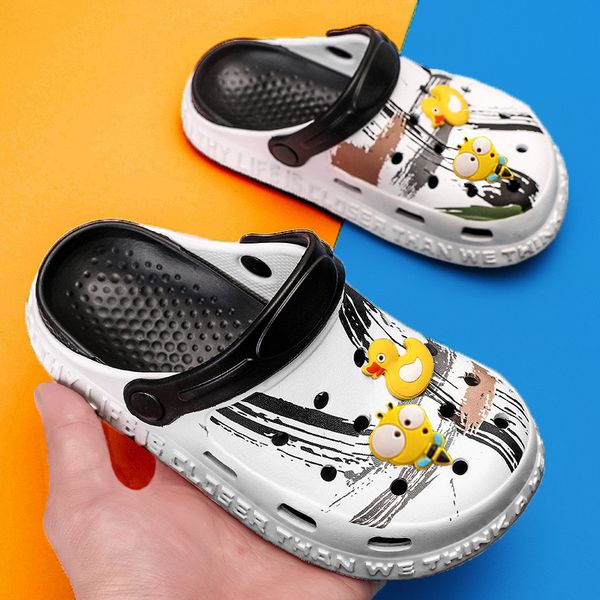 childrens hole sandals summer boys and girls slippers indoor home non-slip soft bottom outer wear baby cute child shoes kf32, Black
childrens hole sandals summer boys and girls slippers indoor home non-slip soft bottom outer wear baby cute child shoes kf32, Black