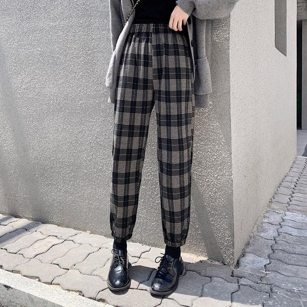 Women's Pants & Capris Woolen Plaid Wide-Leg Women Autumn and Winter Harlan Carrot Streetwear High Waist Loose Slim Casual Trouser DI1P, Black;white
Women's Pants & Capris Woolen Plaid Wide-Leg Women Autumn and Winter Harlan Carrot Streetwear High Waist Loose Slim Casual Trouser DI1P, Black;white