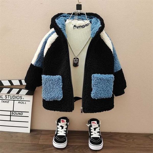 boys teddy fur coat plus velvet jackets autumn winter children's korean faux lamb outerwear children clothing 211011, Blue;gray
boys teddy fur coat plus velvet jackets autumn winter children's korean faux lamb outerwear children clothing 211011, Blue;gray