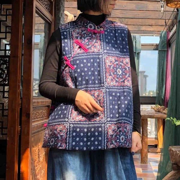 johnature women vintage cotton chinese style vests coats sleeveless o-neck print plaid winter female vests 210521, White
johnature women vintage cotton chinese style vests coats sleeveless o-neck print plaid winter female vests 210521, White