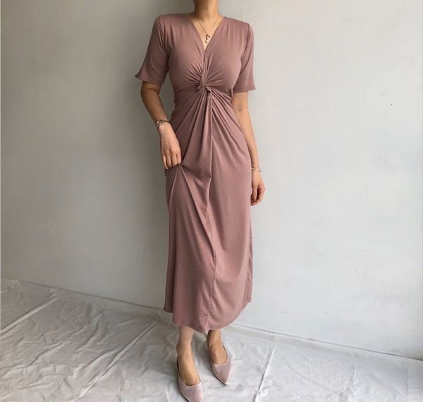 fashion summer dress women elegant v neck short sleeve female slim waist dresses korean ladies vestidos 210514, Black;gray
fashion summer dress women elegant v neck short sleeve female slim waist dresses korean ladies vestidos 210514, Black;gray