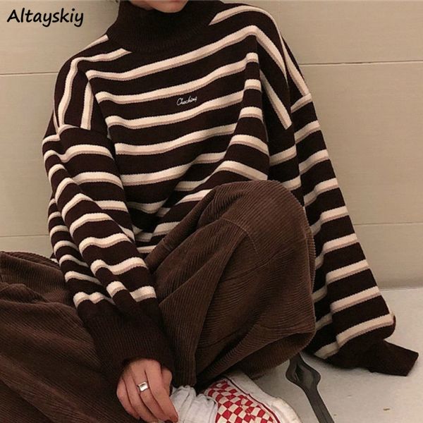 turtelneck sweater women new simple striped spring winter ulzzang fashion womens student harajuku soft chic lady jumpers, White;black
turtelneck sweater women new simple striped spring winter ulzzang fashion womens student harajuku soft chic lady jumpers, White;black