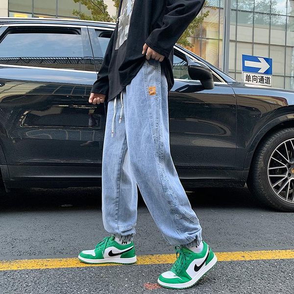 men's pants jeans tide brand autumn and winter models 2021 korean version of the trend loose feet casual harlan, Black
men's pants jeans tide brand autumn and winter models 2021 korean version of the trend loose feet casual harlan, Black