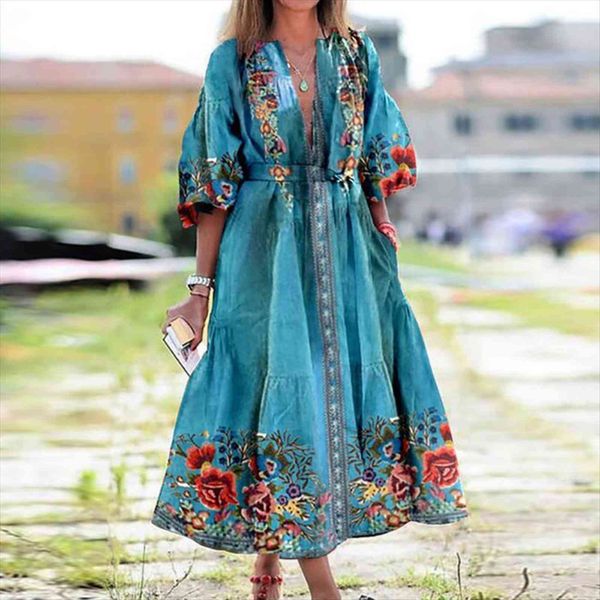 tassel retro floral printed women dress autumn v neck three quarter puff party dresses casual loose a line vestidos 3xl, Black;gray
tassel retro floral printed women dress autumn v neck three quarter puff party dresses casual loose a line vestidos 3xl, Black;gray