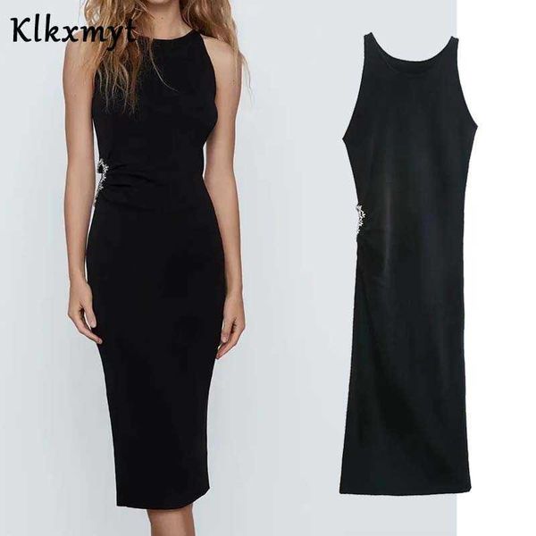 klkxmyt za dress women chic fashion artificial gem setting knitted midi vintage sleeveless female es vestidos 210527, Black;gray
klkxmyt za dress women chic fashion artificial gem setting knitted midi vintage sleeveless female es vestidos 210527, Black;gray