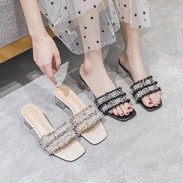 mules transparent high-heeled sandals slippers outdoor women high heels 2021 summer open toe crystal, Black
mules transparent high-heeled sandals slippers outdoor women high heels 2021 summer open toe crystal, Black