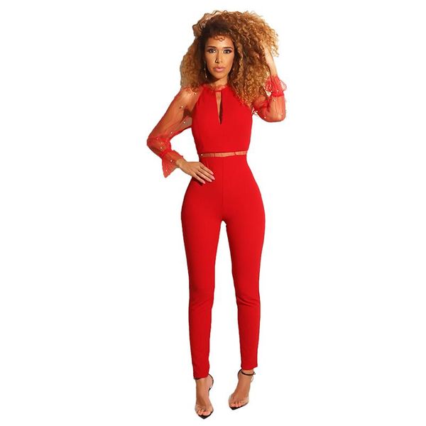 women's jumpsuits & rompers beading mesh sheer2021 bodycon jumpsuit women clothes black red long sleeve one piece playsuits club overal, Black;white
women's jumpsuits & rompers beading mesh sheer2021 bodycon jumpsuit women clothes black red long sleeve one piece playsuits club overal, Black;white