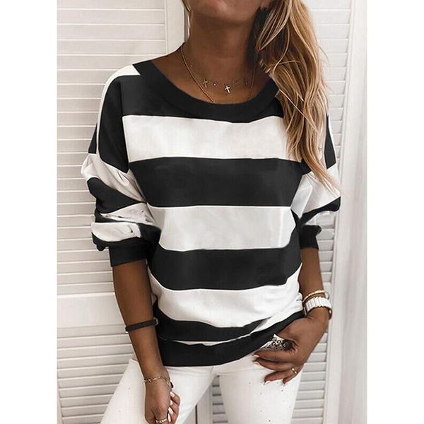 maxi stripes hoodies women harajuku o-neck long-sleeved casual loose spring autumn sweatshirts female pullovers sj6691c women's &, Black
maxi stripes hoodies women harajuku o-neck long-sleeved casual loose spring autumn sweatshirts female pullovers sj6691c women's &, Black