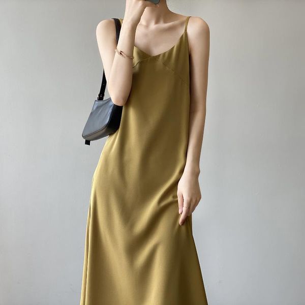 casual dresses twicefanx camisole sleeveless solid suspender dress female 2021 summer korean temperament backless 590g, Black;gray
casual dresses twicefanx camisole sleeveless solid suspender dress female 2021 summer korean temperament backless 590g, Black;gray