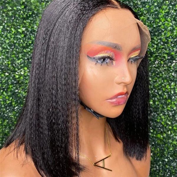 synthetic wigs yaki straight hair wig for women short bob kinky afro heat resistant fiber, Black
synthetic wigs yaki straight hair wig for women short bob kinky afro heat resistant fiber, Black