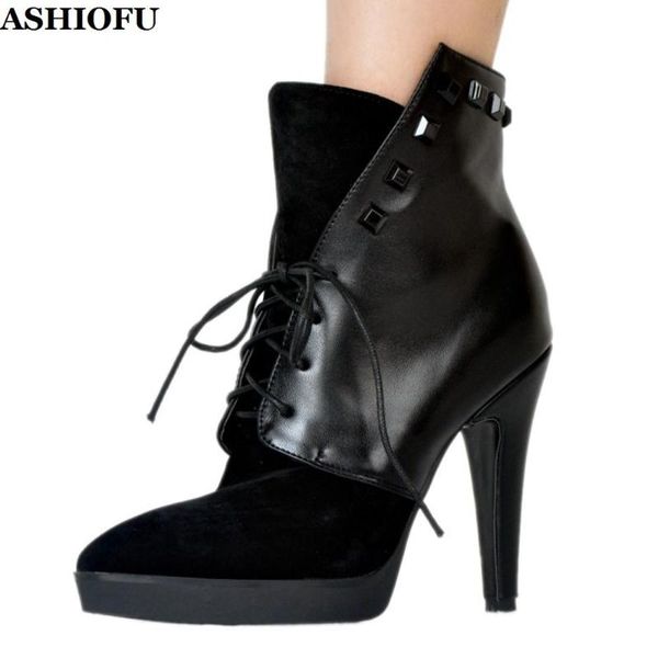 boots ashiofu style handmade women's high heel lace-up party prom ankle large size fashion evening club short, Black
boots ashiofu style handmade women's high heel lace-up party prom ankle large size fashion evening club short, Black