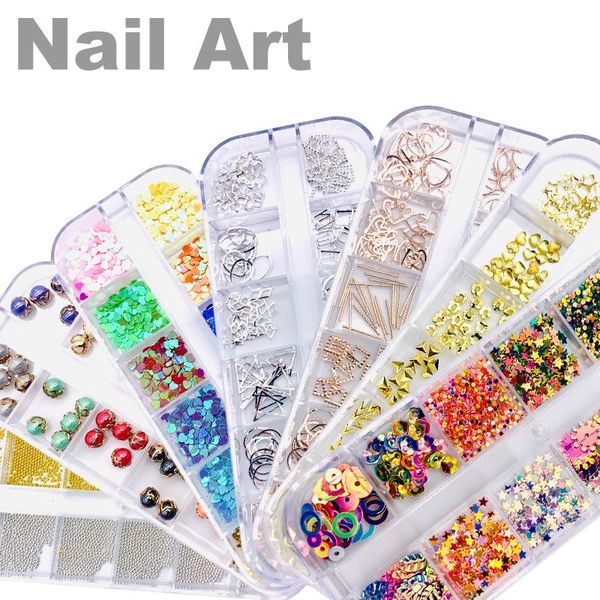 nail art decorations 12 grid/set mixed style 3d colorful love heart sequins jelly dri gold metal rivet studs pearl manicure nails, Silver;gold
nail art decorations 12 grid/set mixed style 3d colorful love heart sequins jelly dri gold metal rivet studs pearl manicure nails, Silver;gold