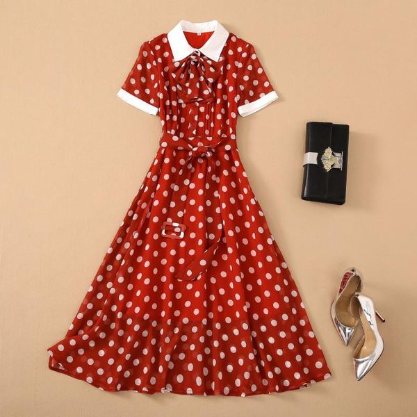 casual dresses retro golden time lady red polka dots chiffon dress long one piece strap bow belt folds classy robe longue vestido largo, Black;gray
casual dresses retro golden time lady red polka dots chiffon dress long one piece strap bow belt folds classy robe longue vestido largo, Black;gray
