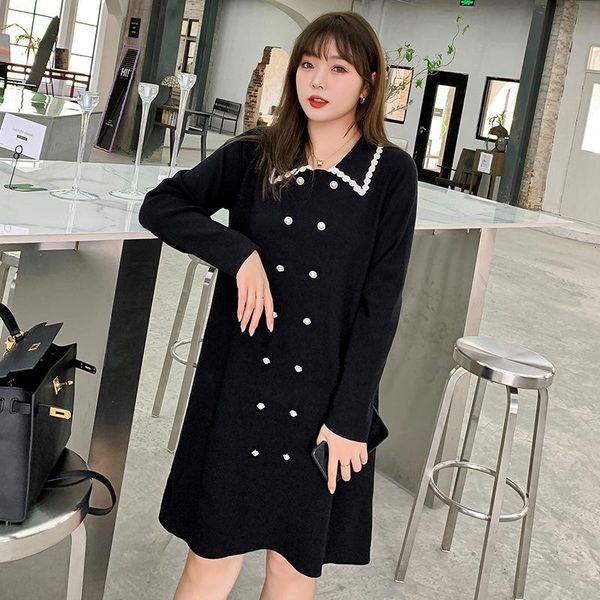 casual dresses 2021 autumn and winter women's dress covering belly thin collar lace knitted, Black;gray
casual dresses 2021 autumn and winter women's dress covering belly thin collar lace knitted, Black;gray