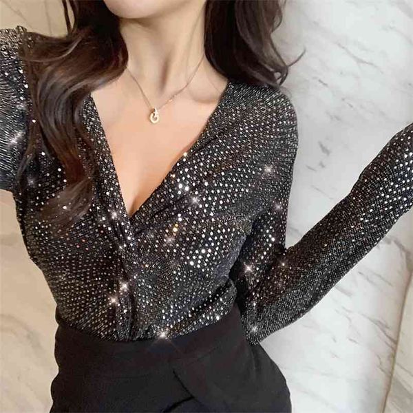 v-neck tshirt pullover spring autumn elastic cotton sequined women long sleeve t shirts camiseta mujer t93619 210421, Black;gray
v-neck tshirt pullover spring autumn elastic cotton sequined women long sleeve t shirts camiseta mujer t93619 210421, Black;gray