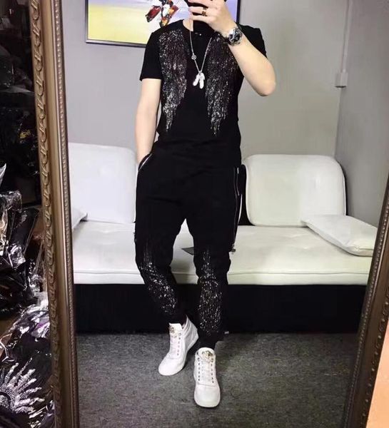 thin design mens short sets summer casual 2 piece short sleeve set drill track suits male tracksuits drop shipping, White;black
thin design mens short sets summer casual 2 piece short sleeve set drill track suits male tracksuits drop shipping, White;black