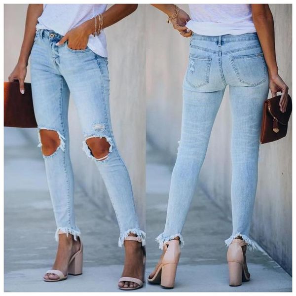 women's jeans women denim slim ripped hole pencil pants ladies street plus size tassel, Blue
women's jeans women denim slim ripped hole pencil pants ladies street plus size tassel, Blue