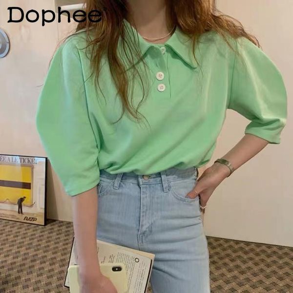 korean style fashion all-match tshirt solid color short sleeve tee spring and autumn collar puff t-shirt for women women's, White
korean style fashion all-match tshirt solid color short sleeve tee spring and autumn collar puff t-shirt for women women's, White