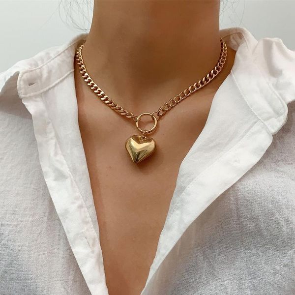 pendant necklaces diezi simple choker clavicle chain necklace korean heart women 2021 fashion vintage statement jewelry, Silver
pendant necklaces diezi simple choker clavicle chain necklace korean heart women 2021 fashion vintage statement jewelry, Silver