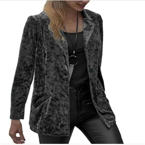 spring autumn fashion women notched collar one button long sleeve velvet small suits elegant casual slim blazers women's &, White;black
spring autumn fashion women notched collar one button long sleeve velvet small suits elegant casual slim blazers women's &, White;black