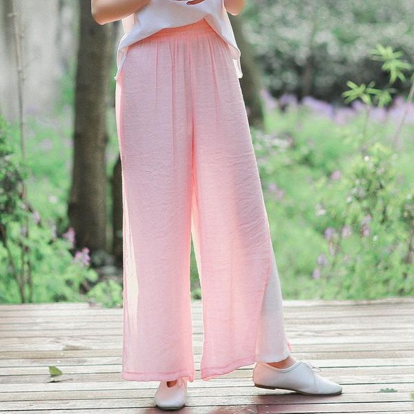 women's pants & capris cotton linen retro casual pink sweet summer thin double layer wide leg see through vintage elegant light trouser, Black;white
women's pants & capris cotton linen retro casual pink sweet summer thin double layer wide leg see through vintage elegant light trouser, Black;white