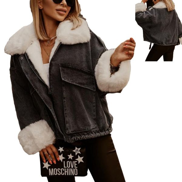 women's jackets denim coat lamb wool jacket winter clothes women for jean, Black;brown
women's jackets denim coat lamb wool jacket winter clothes women for jean, Black;brown