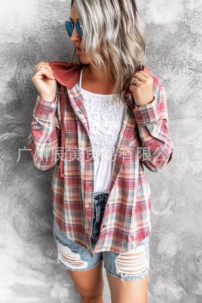 luxury women's jackets ins selling 2021 autumn winter street dign hooded loose women's wool plaid coat, Black;brown
luxury women's jackets ins selling 2021 autumn winter street dign hooded loose women's wool plaid coat, Black;brown