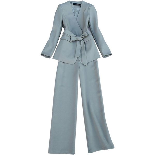 women's tracksuits suit spring slim lace up wide leg pants fashion set vertical 2 piece women, Gray
women's tracksuits suit spring slim lace up wide leg pants fashion set vertical 2 piece women, Gray