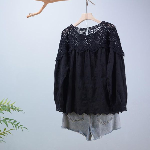 women's blouses & shirts lamtrip unique lace patchwork embroidery hollow out long sleeve shirt blouse 2021 summer, White
women's blouses & shirts lamtrip unique lace patchwork embroidery hollow out long sleeve shirt blouse 2021 summer, White