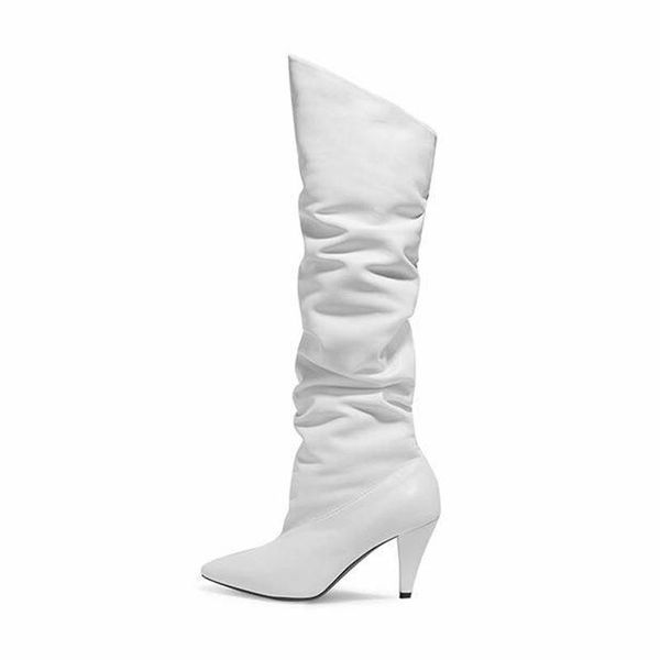 boots white slouchy spike heel big size long boot leather pleated pointed toe woman runway fashion designer shoes street, Black
boots white slouchy spike heel big size long boot leather pleated pointed toe woman runway fashion designer shoes street, Black