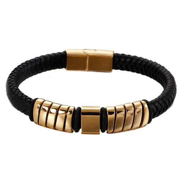 tennis haolynjoy 21cm fashion woven leather bracelet men gold stainless steel charm vintage rope bangle male jewelry accessories, Golden;silver
tennis haolynjoy 21cm fashion woven leather bracelet men gold stainless steel charm vintage rope bangle male jewelry accessories, Golden;silver