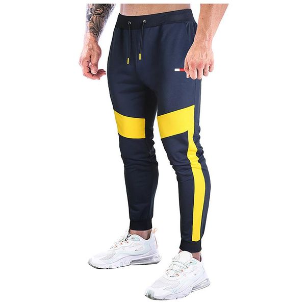 men's pants 2021 casual skinny stretch trousers fashion elastic band patchwork drawstring sweatpants, Black
men's pants 2021 casual skinny stretch trousers fashion elastic band patchwork drawstring sweatpants, Black