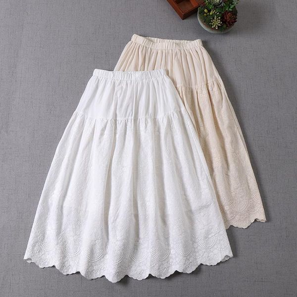 skirts spring summer literary japanese style mori women's cotton embroidered solid color skirt loose fairy a-line, Black
skirts spring summer literary japanese style mori women's cotton embroidered solid color skirt loose fairy a-line, Black