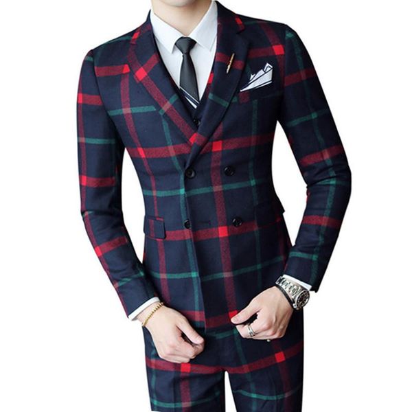 wedding suit 2021 fashion plaid men banquet slim fit double breasted blazers jacket vest pant coat trousers 3 pcs set men's suits &, White;black
wedding suit 2021 fashion plaid men banquet slim fit double breasted blazers jacket vest pant coat trousers 3 pcs set men's suits &, White;black