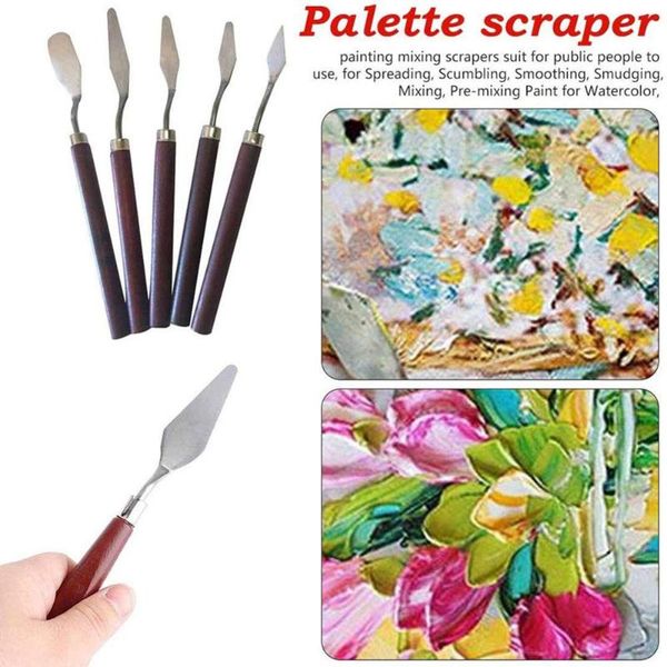 5pcs professional stainless steel spatula kit palette knife for oil painting fine arts tool set flexible blades craft tools
5pcs professional stainless steel spatula kit palette knife for oil painting fine arts tool set flexible blades craft tools