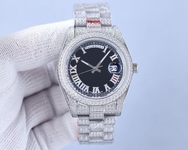 men's watch double calendar full drill shell / ring mouth imported automatic chain feeding machine movement sapphire scratch proof glas, Slivery;brown
men's watch double calendar full drill shell / ring mouth imported automatic chain feeding machine movement sapphire scratch proof glas, Slivery;brown