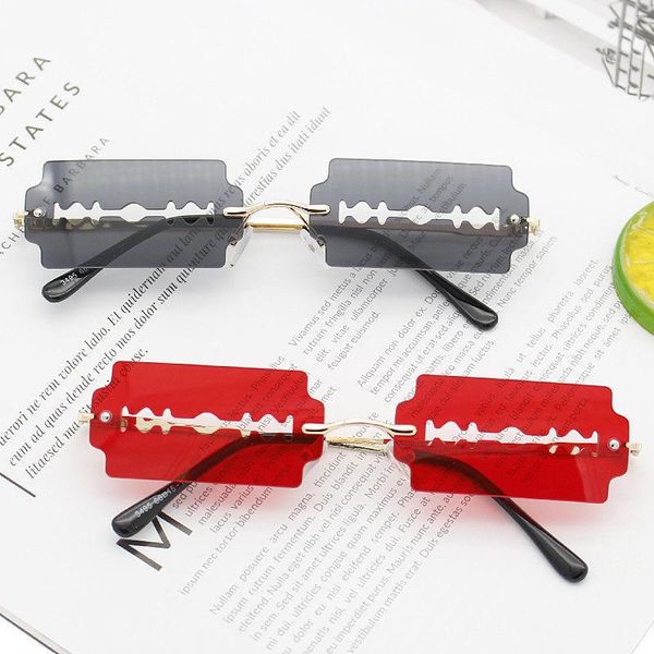 sunglasses 2021 blade shape cool personality frameless trimmed trendy colorful glasses vintage, White;black
sunglasses 2021 blade shape cool personality frameless trimmed trendy colorful glasses vintage, White;black