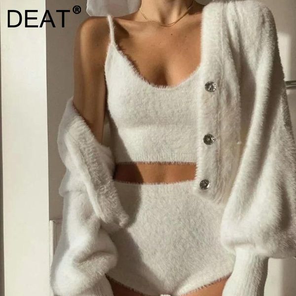 women's tracksuits deat women solid color shorts three pieces set v-neck single breasted temperament casual fashion autumn winter 2021, Gray
women's tracksuits deat women solid color shorts three pieces set v-neck single breasted temperament casual fashion autumn winter 2021, Gray