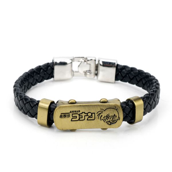 fashion leather bracelet japanese anime detective conan theme bangle leather braided charm bracelet woven bangles, Black
fashion leather bracelet japanese anime detective conan theme bangle leather braided charm bracelet woven bangles, Black
