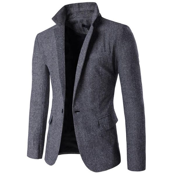 men's suits & blazers men woolen solid casual blazer jackets one button brand clothing hombre british's style slin fit coats, White;black
men's suits & blazers men woolen solid casual blazer jackets one button brand clothing hombre british's style slin fit coats, White;black