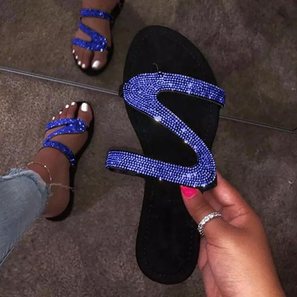women summer rhinestone flat slippers soft open toe sandals outdoor flip flops beach ladies slides plus size jelly shoes j55, Black
women summer rhinestone flat slippers soft open toe sandals outdoor flip flops beach ladies slides plus size jelly shoes j55, Black
