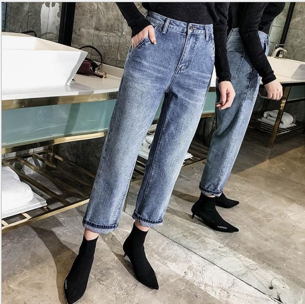 womens ankle-length high waist loose straight denim pants spring and autumn curling female jeans light blue wide leg pant k1097 women's
womens ankle-length high waist loose straight denim pants spring and autumn curling female jeans light blue wide leg pant k1097 women's