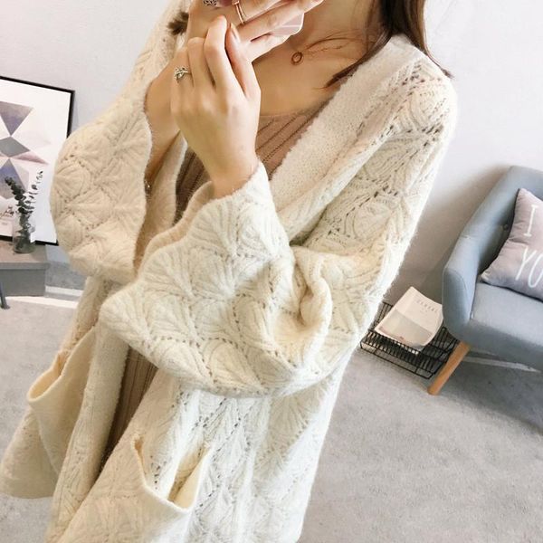 women's jackets casual loose lazy style v-neck sweater coat women fashion crocheted hollow knit cardigan 2021 spring autumn knitwear jd, Black;brown
women's jackets casual loose lazy style v-neck sweater coat women fashion crocheted hollow knit cardigan 2021 spring autumn knitwear jd, Black;brown