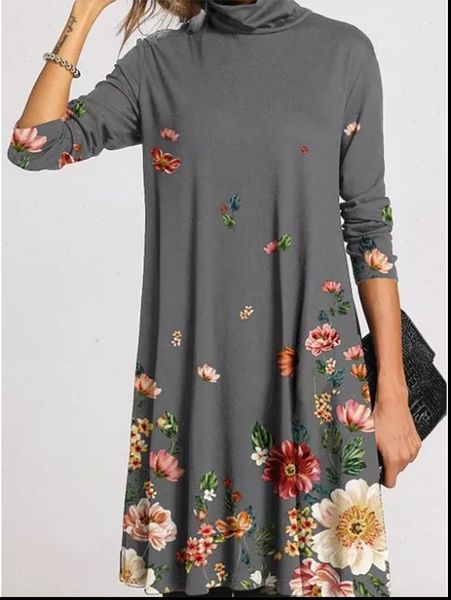 womens dresses autumn winter women long sleeve turtleneck loose mini dress elegant casual t shirt plus size vintage warm print, Black;gray
womens dresses autumn winter women long sleeve turtleneck loose mini dress elegant casual t shirt plus size vintage warm print, Black;gray