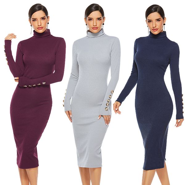 ins autumn and winter foreign trade womens european and american fashion base sweater long dress long sleeve stretch slimming high collar kn, White;black
ins autumn and winter foreign trade womens european and american fashion base sweater long dress long sleeve stretch slimming high collar kn, White;black