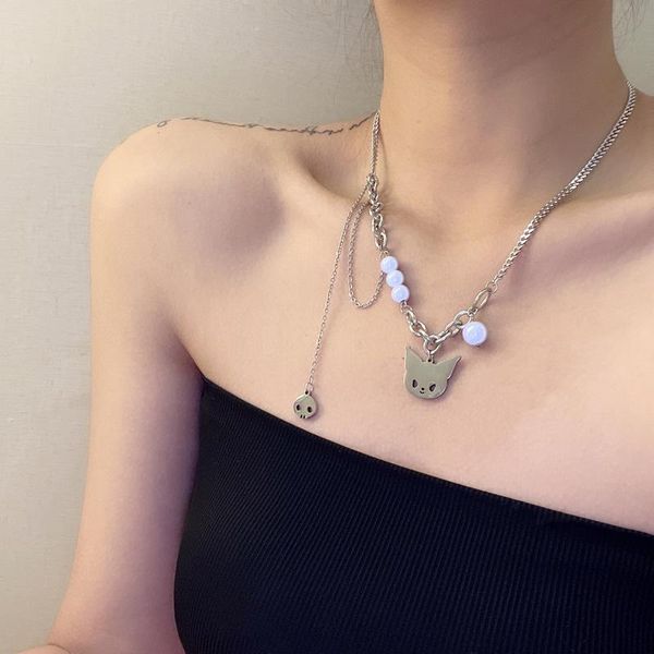 pendant necklaces patchwork creative pearls temperament necklace women alien statement, Silver
pendant necklaces patchwork creative pearls temperament necklace women alien statement, Silver