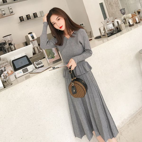 women's two piece pants winter knitted skirt set v-neck jumper sweater and long knit high waist bottom 2 fall black gray pink bxxv, White
women's two piece pants winter knitted skirt set v-neck jumper sweater and long knit high waist bottom 2 fall black gray pink bxxv, White