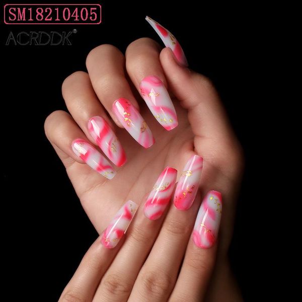 false nails 24pcs coffin pink white nail patch glue type wearable full cover long paragraph fashion manicure art tools, Red;gold
false nails 24pcs coffin pink white nail patch glue type wearable full cover long paragraph fashion manicure art tools, Red;gold